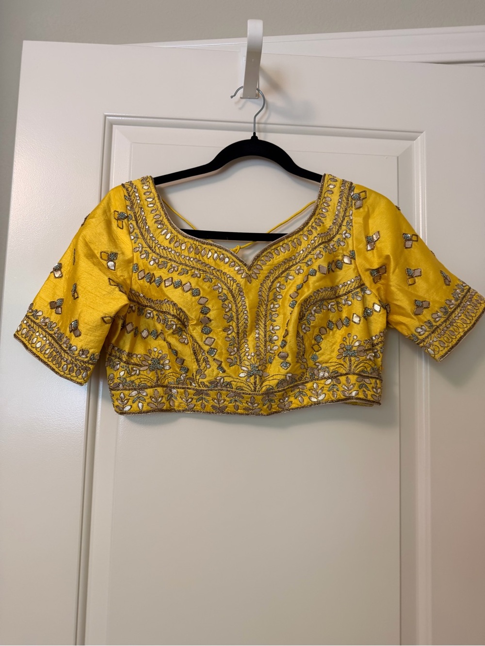Jiya by Veer Studio Designer - Yellow Embellished Choli Blouse